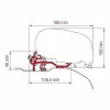 Fiamma F80 Ducato Jumper Relay Boxer After 2006 High Roof H2 Awning Bracket Kit