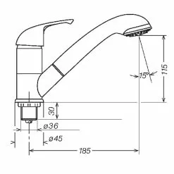 Reich Kama Shower Mixer Tap W/ Julia Showerhead - Chrome -Kitchen & Bathroom Equipment Shop 572 800000661 1 91875.1672520981