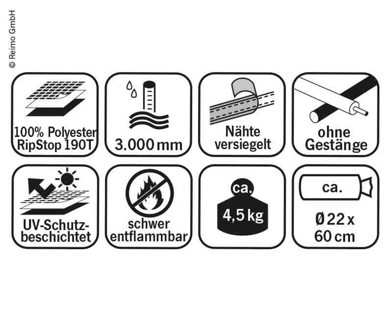Reimo VW T5 T6 Campervan Rear Tailgate Tent Awning - Premium Trim 8 Reimo VW T5 T6 Campervan Rear Tailgate Tent Awning - Premium Trim - Image 6
