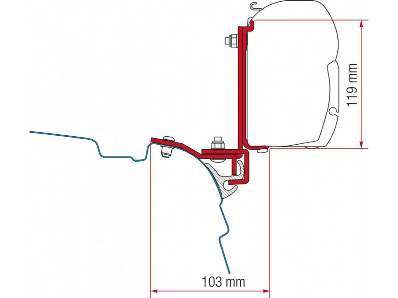 Fiamma F45S Awning & Bracket Kit For VW T5 And T6 With Pop Top Roofs 5 Fiamma F45S Awning & Bracket Kit For VW T5 And T6 With Pop Top Roofs - Image 3