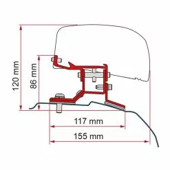 Fiamma F40 VAN Awning Adapter Bracket For Ford Custom L1 & L2 Campervan 7 Fiamma F40 VAN Awning Adapter Bracket For Ford Custom L1 & L2 Campervan -Kitchen & Bathroom Equipment Shop F40 CustomB 82003.1675172805