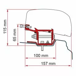 Fiamma F40 VAN Awning Adapter Bracket For Renault Trafic L1 & L2 Campervan -Kitchen & Bathroom Equipment Shop F40 TraficB 93936.1675172696