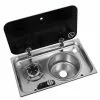 Navy Load Stainless Steel Single Hob With Right Hand Sink And Glass Lid NL.24000 -Kitchen & Bathroom Equipment Shop NL.24000 scaled 34751.1676812617
