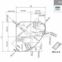 Dometic-Smev PI9003 Triangular Caravan 3 Burner Hob -Kitchen & Bathroom Equipment Shop PI 9003 DIMS 48069.1553512781