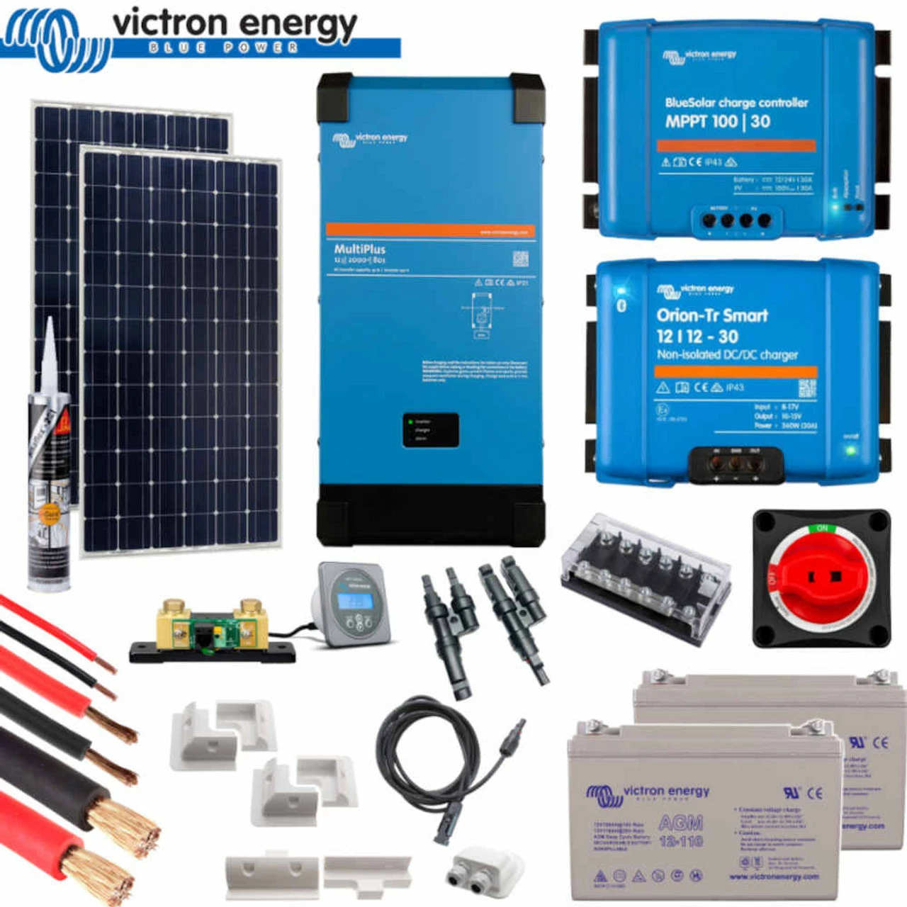 Victron Energy Victron 350 Watt Solar Panel Kit With MPPT Controller, 2000VA MultiPlus , Smart Battery Monitoring And DC-DC Charging 3 Victron Energy Victron 350 Watt Solar Panel Kit With MPPT Controller, 2000VA MultiPlus , Smart Battery Monitoring And DC-DC Charging
