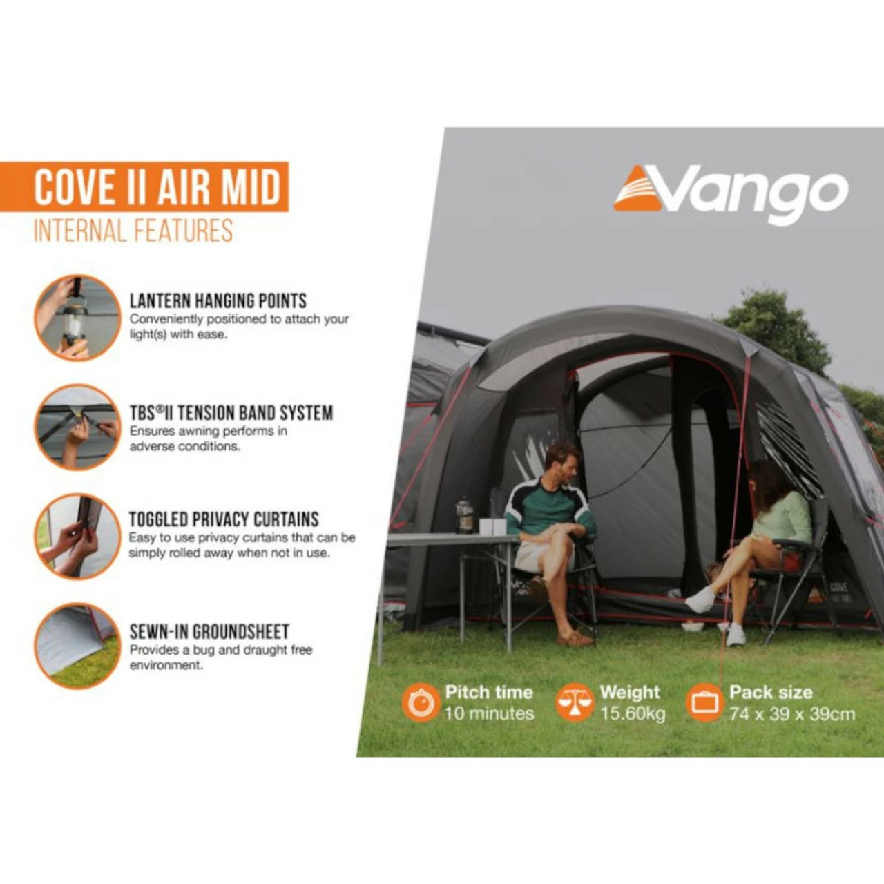 Vango Cove II Air Mid Campervan Drive Away Awning 11 Vango Cove II Air Mid Campervan Drive Away Awning - Image 9