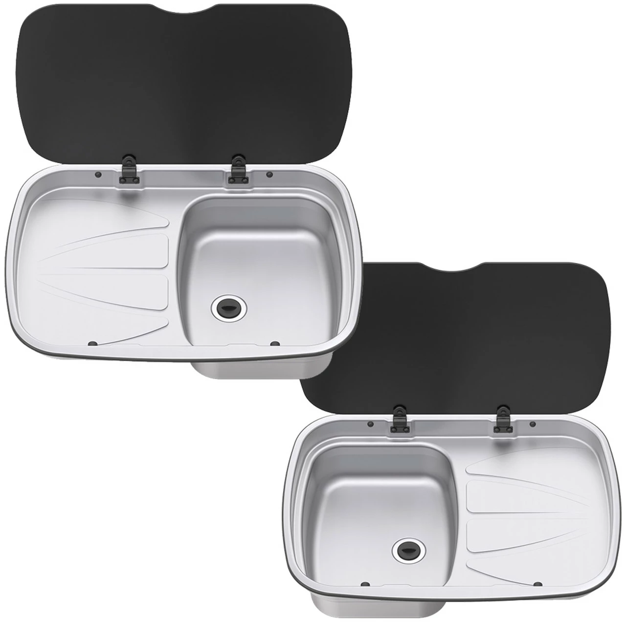 Spinflo Argent Caravan Sink & Drainer With Seal & Siphon 3 Spinflo Argent Caravan Sink & Drainer With Seal & Siphon