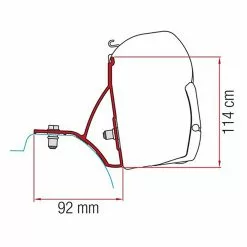Fiamma F45s Bracket Adapter Kit For Renault Trafic Vauxhall Vivaro Nissan NV300 Nissan Primastar