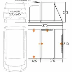 Vango Kela IV AirBeam Campervan AirBeam Awning 13 Vango Kela IV AirBeam Campervan AirBeam Awning -Kitchen & Bathroom Equipment Shop kela iv std Specs 04925.1525104089