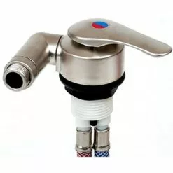 Reich Twist Shower Mixer Tap - Matt/Nickel W/ Barbed Tails