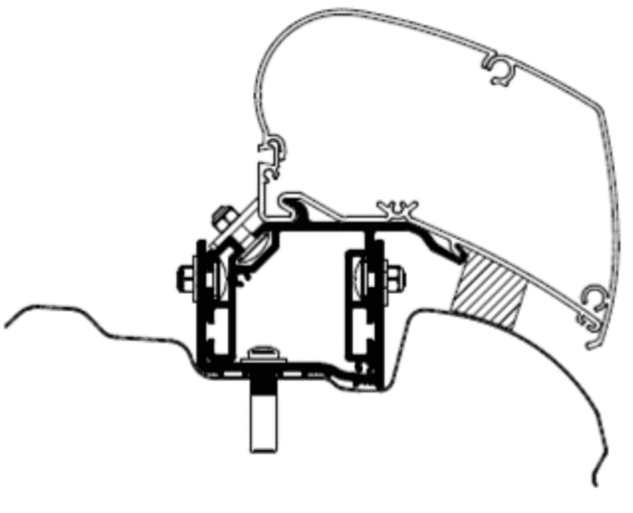 Thule Awning Bracket For Omnistor 6300 - VW Crafter 2018 Onwards 3 Thule Awning Bracket For Omnistor 6300 - VW Crafter 2018 Onwards
