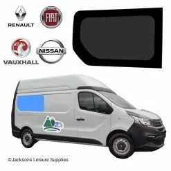 JLS Renault Trafic Vauxhall Vivaro SWB Glass Campervan Window - UK Driver Side Rear