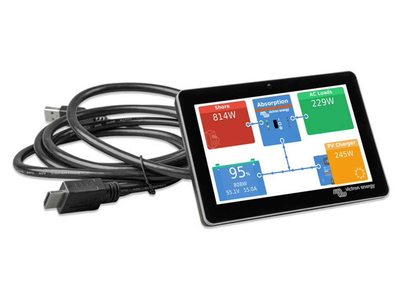 Victron Energy GX Touch 50 Control Panel Display For Cerbo GX 4 Victron Energy GX Touch 50 Control Panel Display For Cerbo GX - Image 2